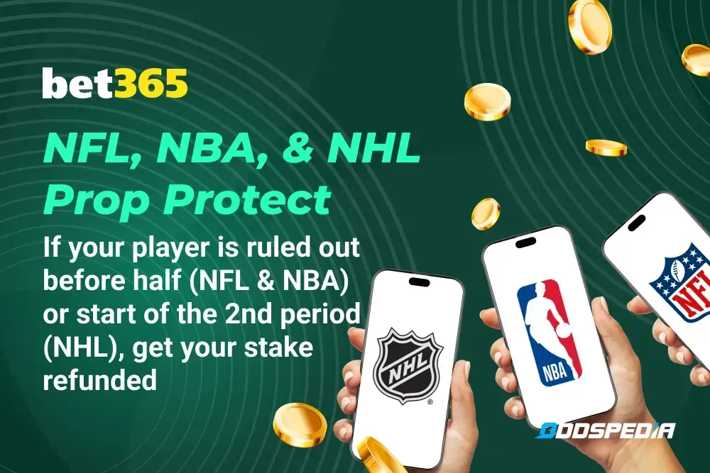 bet365 NFL, NBA, &amp; NHL Prop Protect