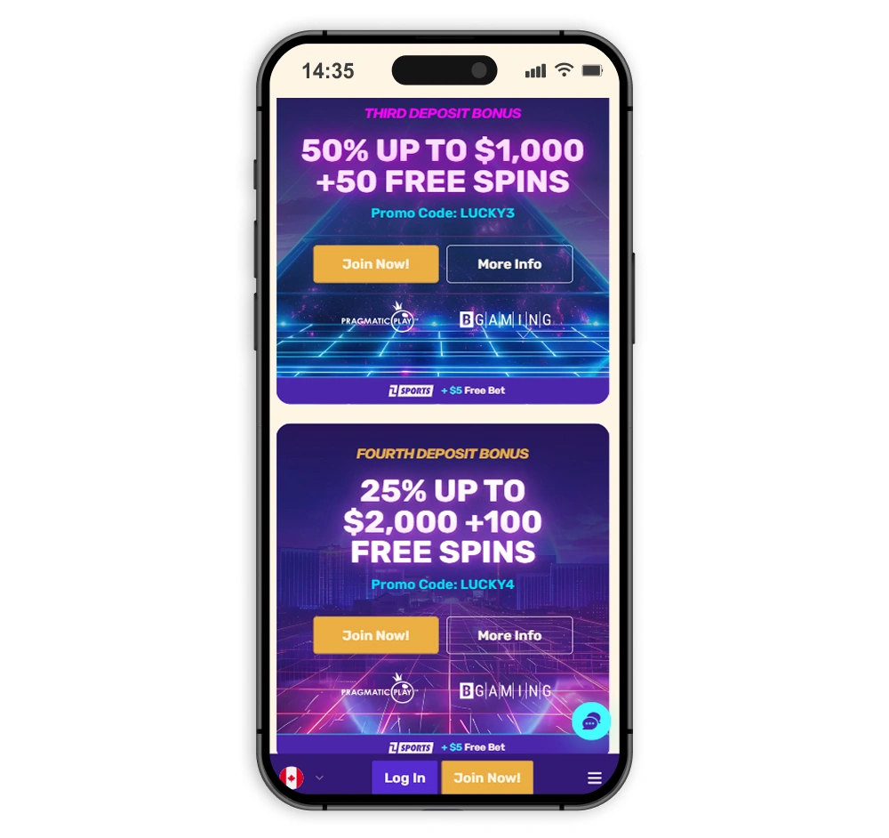 Let's Lucky casino deposit bonus