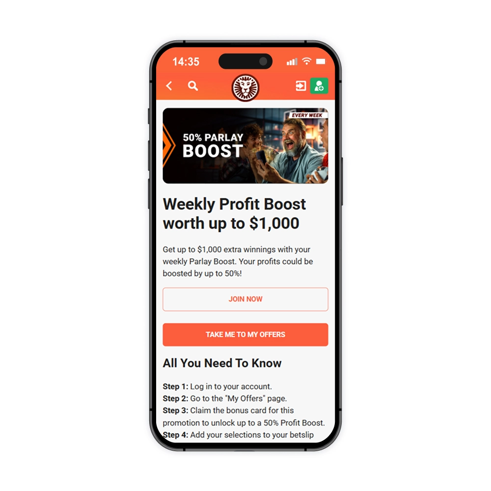LeoVegas parlay boost