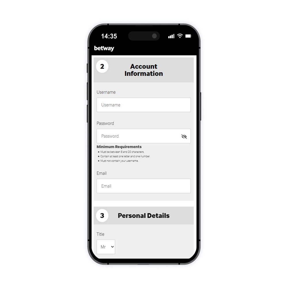 Betway Canada registration