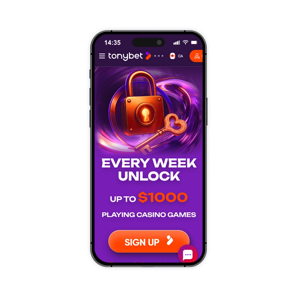 TonyBet Canada weekly unlock
