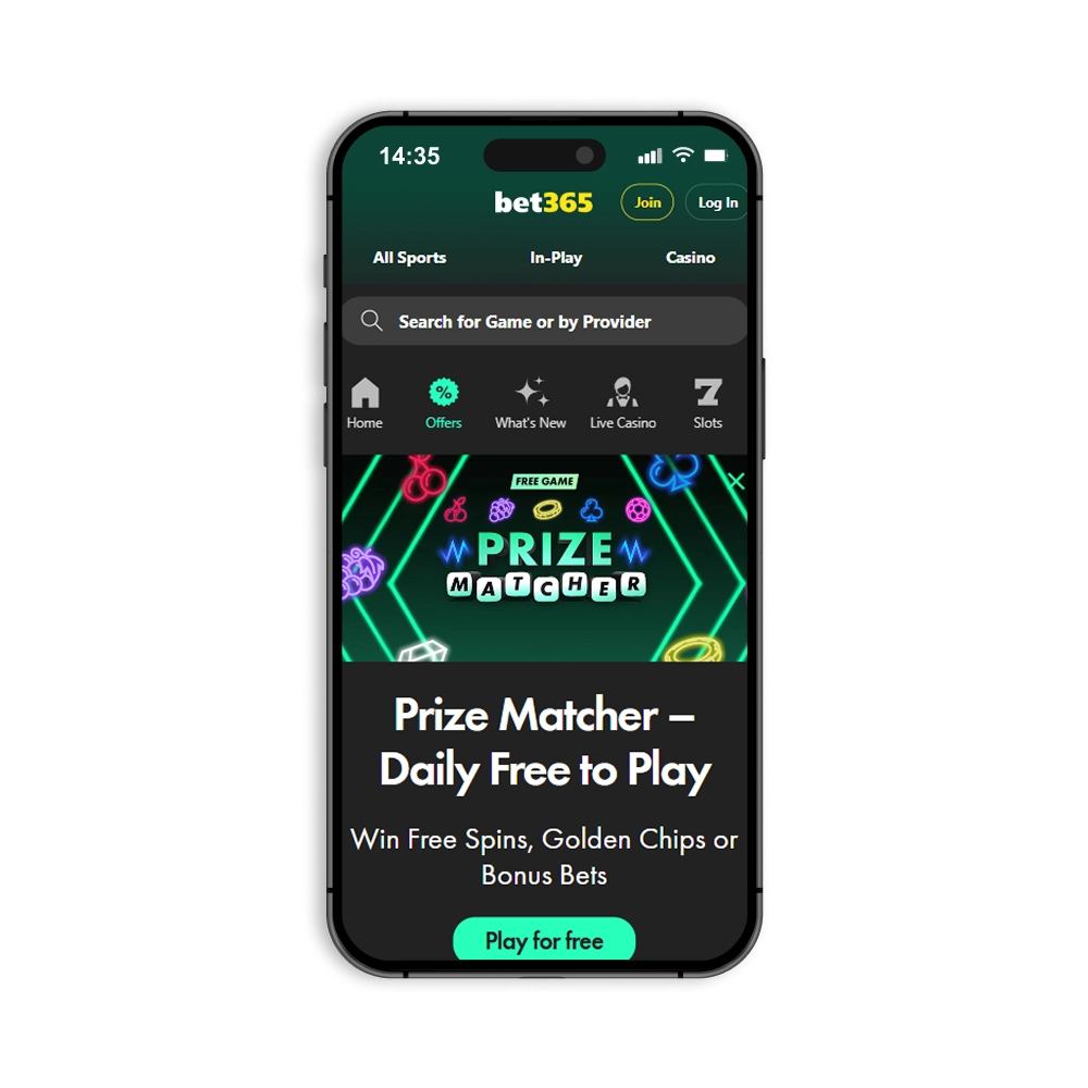 bet365 prize matcher