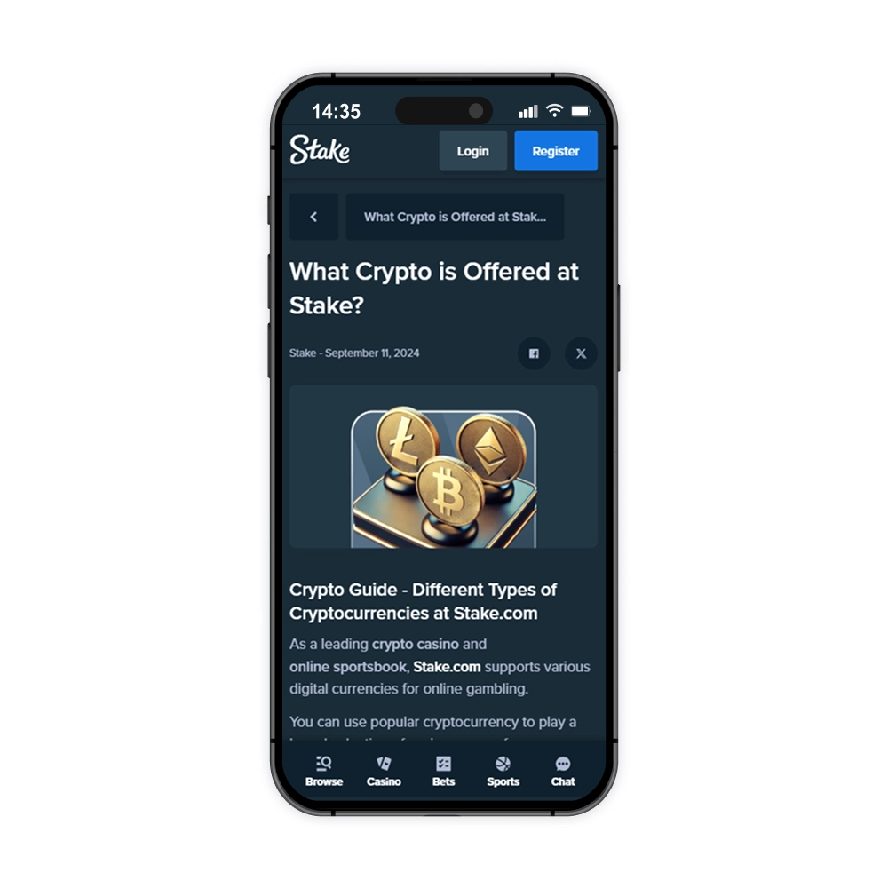 Stake crypto betting