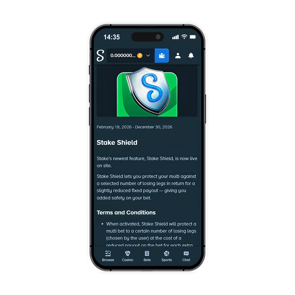 Stake Shield promotion